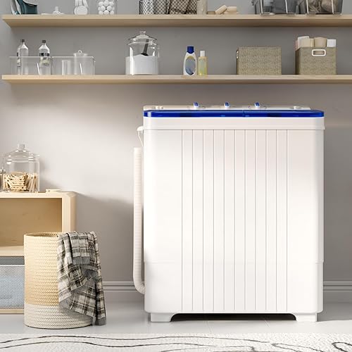 Miniatura 2 de Greenvelly Lavadora portátil, lavadora de doble tina de 25 libras, lavadora de 14 libras y combo giratorio de 11 libras, lavadora compacta