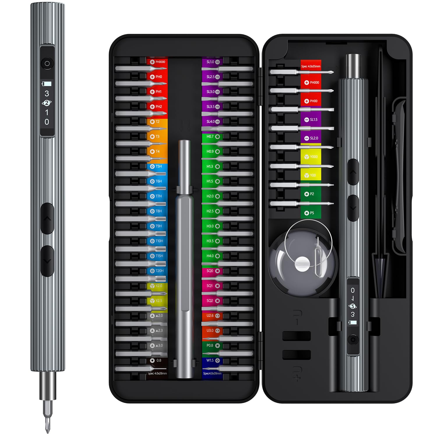 Mini Electric Screwdriver LIFEGOO 58 in 1 Precision Screwdriver Set with 50 Magnetic Bits Digital Display Electric Repair