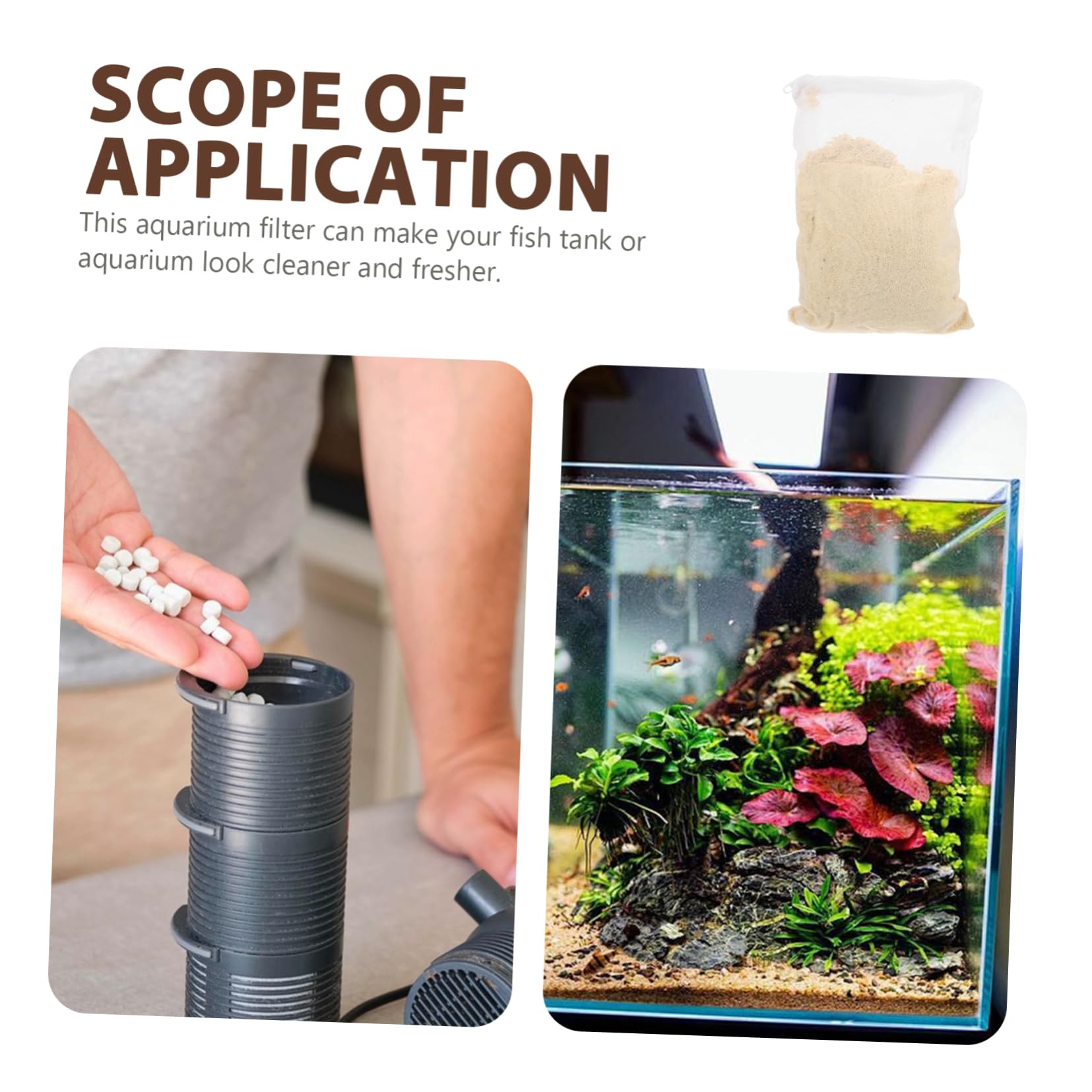 Happyyami Aquarium Supply Kleiner Aquariumreiniger Zur Wasser- Und Geruchsbeseitigung