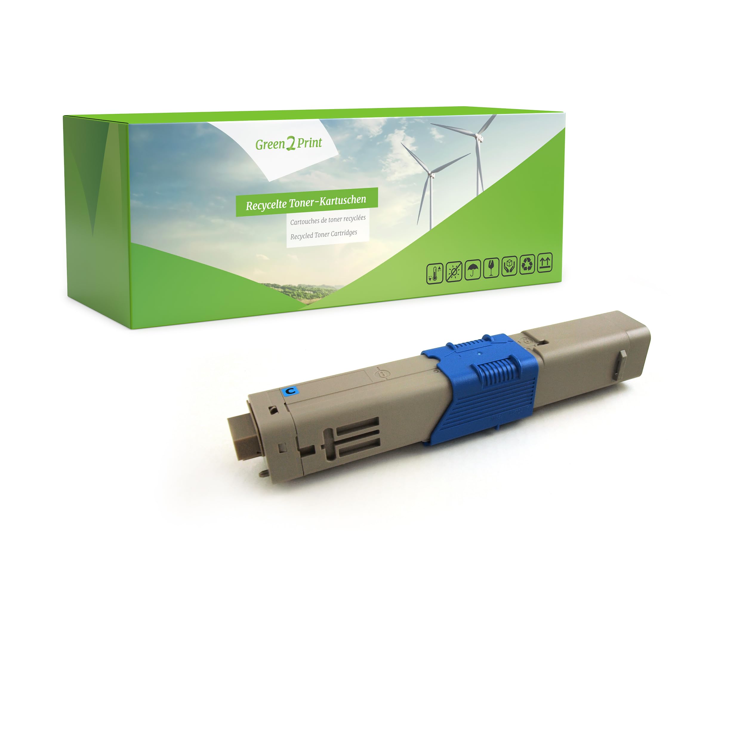 Amazon.co.jp: Green2Printトナーシアン1500ページ。OKI 44973535