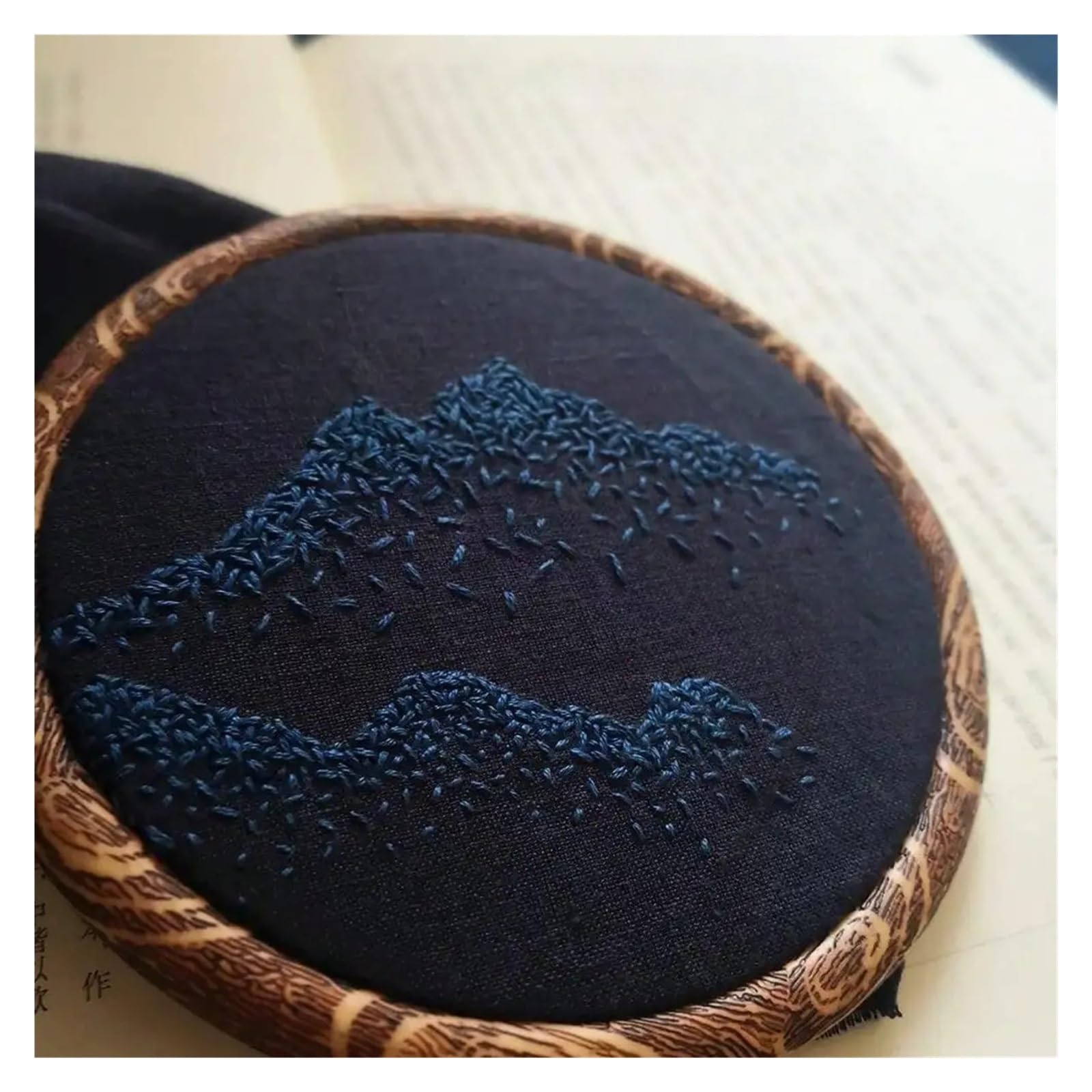 Bastidores para bordados 8 piezas/juego de mini aros bordado | Marco de exhibición de plástico de madera imitado redondo, aro de punto de cruz circular reutilizable