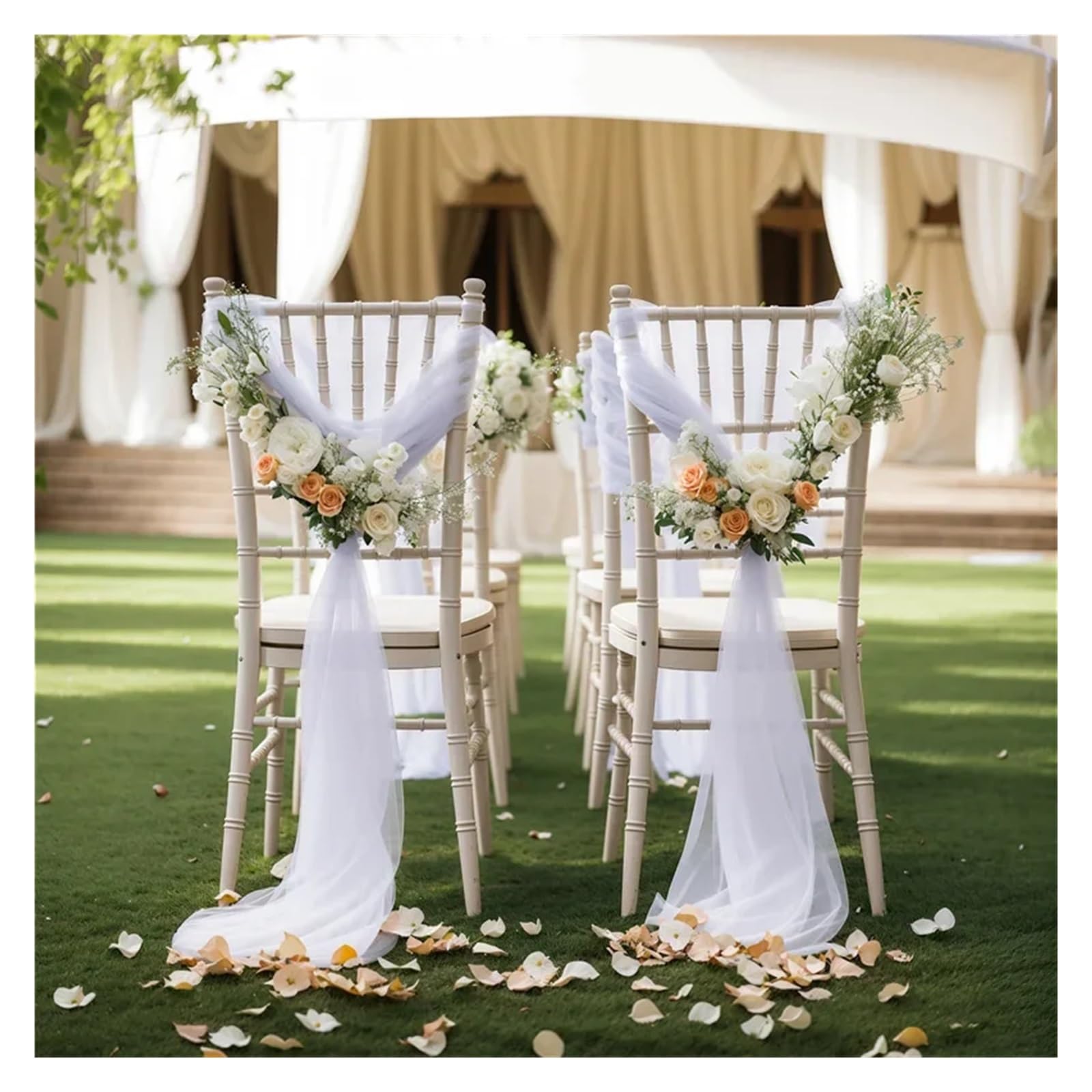 Stuhl SchäRpen 10/50 Stücke 17x250cm Shiny Chiffon Stuhl Schärpen Set Schärpe Gaze Hochzeit Stuhlhussen Band Hochzeit Party Gang Stuhl Dekoration FüR Hochzeit Party Hoteldekoration(Grass green,50pcs)