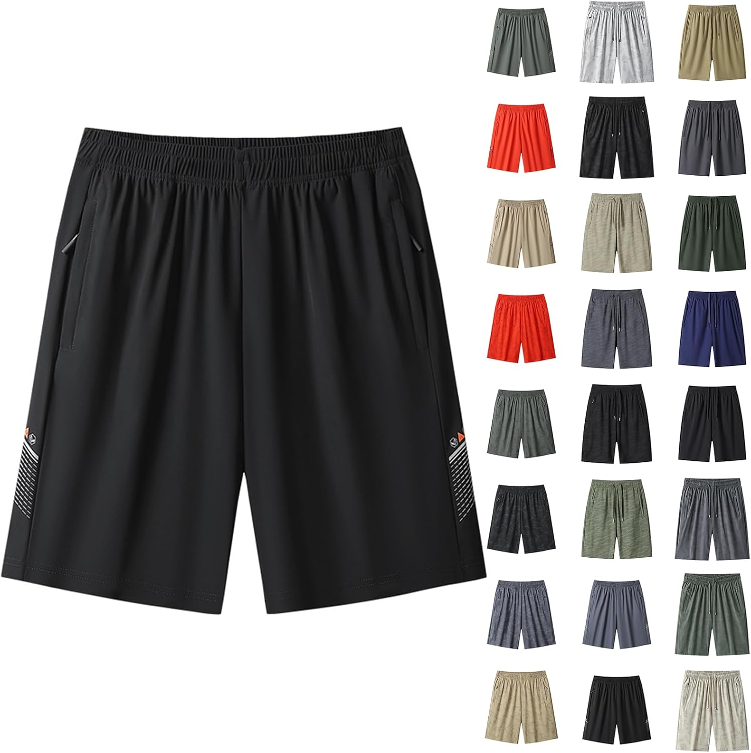 Women's Plus Size SweatShorts Pull On Workout Track Shorts with Pockets for Gym Loose Running Walking Athletic Wear