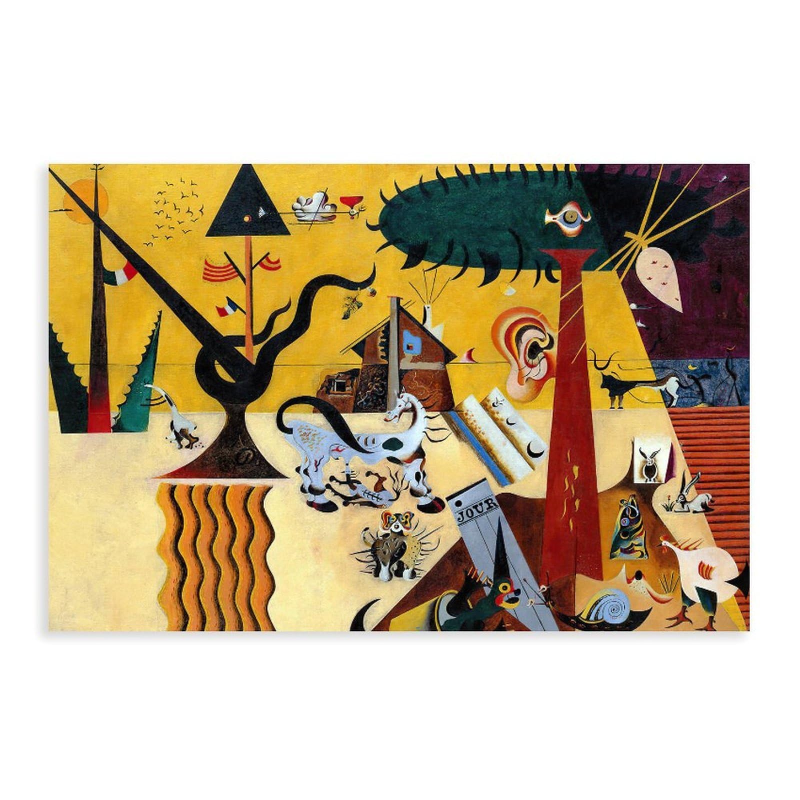 WCYB The Tilled Field by Joan Miro Posters Prints Canvas Deco Paintings Wall Art Unframe 12" L X 18" W