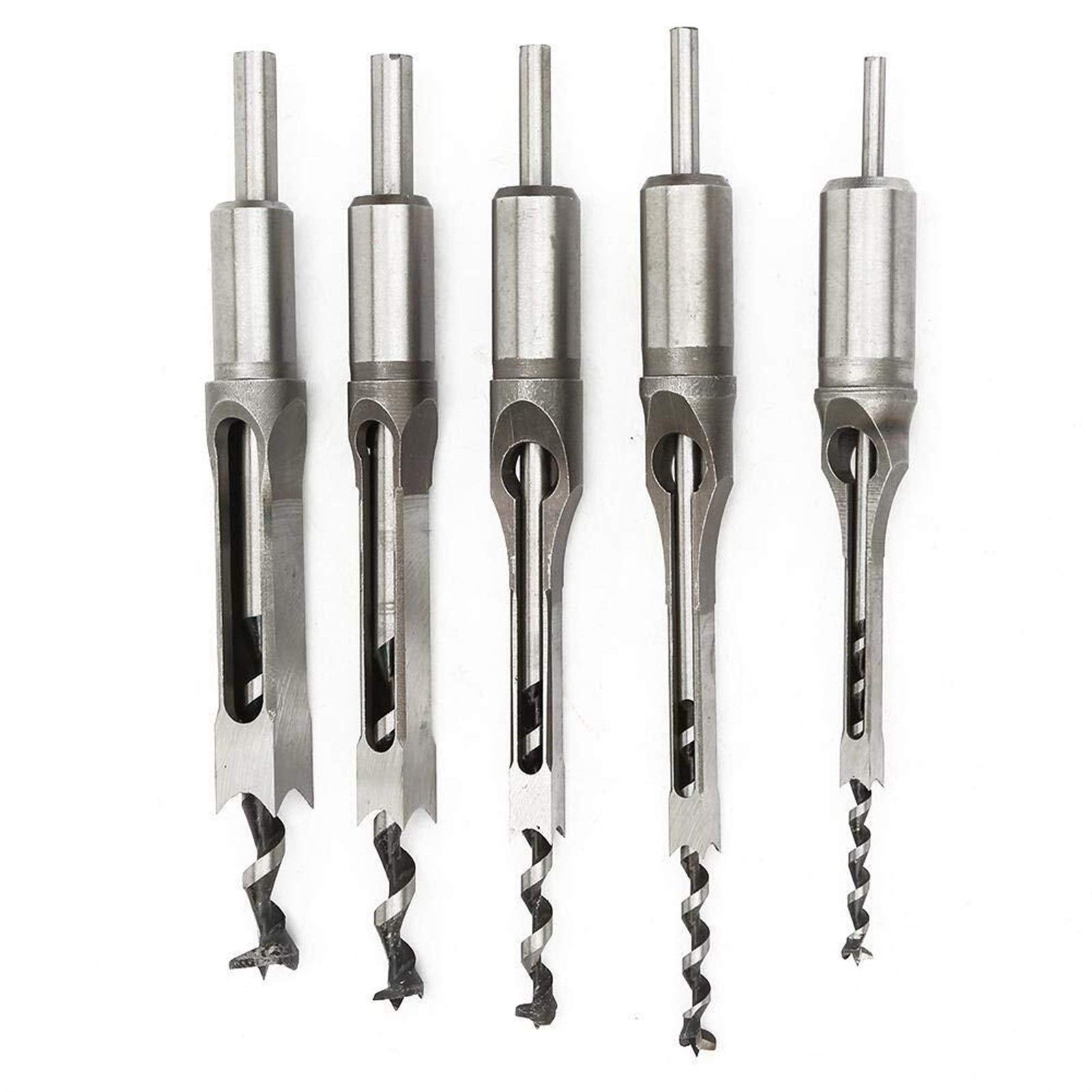 Set Di Punte Da Trapano Per Fori Quadrati Da 5 Pezzi, Scalpello Per Mortasatura, Strumento Per La Lavorazione Del Legno Per Aspetti Della Lavorazione Del Legno