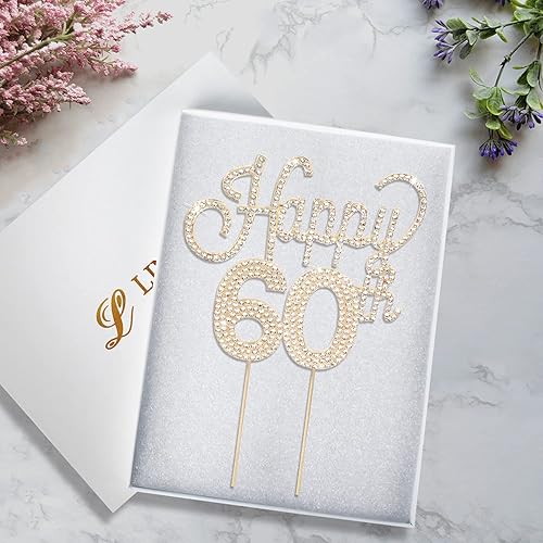 Miniatura 349 de LINGTEER Decoración de pastel de diamantes de imitación dorados para cumpleaños número 15 – Cheers to 15th Birthday Quince años de edad, decoración