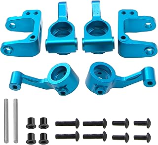 Vgoohobby Metal Caster Blocks & Steering Blocks & Stub Axle Carriers Replacement of ECX234000 Compatible with ECX 1/10 2WD Ruckus Axe Brutus Circuit AMP MT/DB Crush RC Buggy Tuck Hop-Up Parts