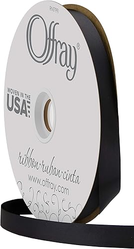 Miniatura 8 de Offray Cinta doble faz de satén, carrete de 78 pulgadas de ancho x 20 yardas, color blanco envejecido