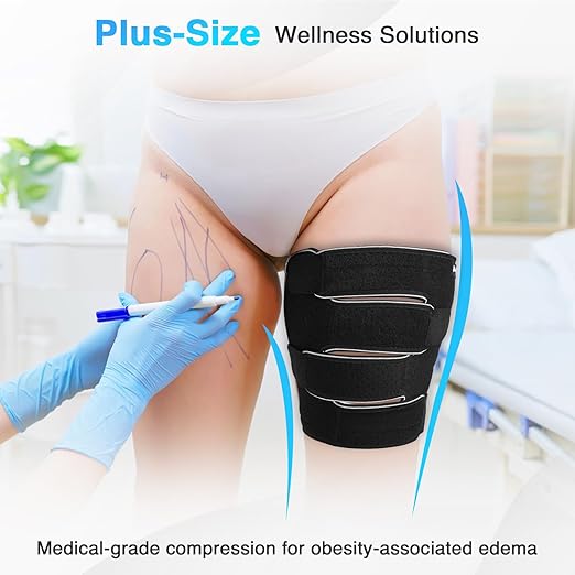Compresión de Muslo Plus Size para Linfedema, Ajustable 3XL miniatura 7