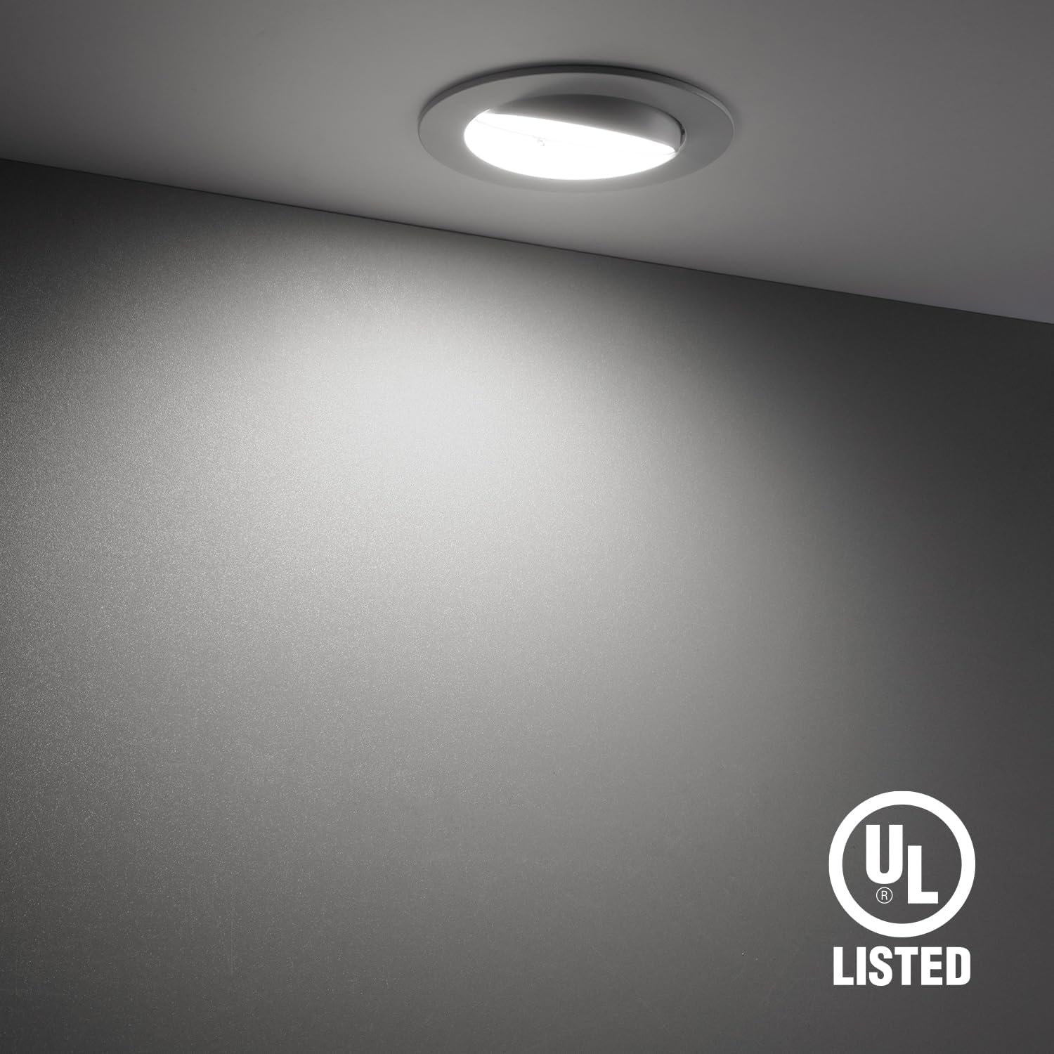 TORCHSTAR 4 Inch 5000K 5CCT Retrofit LED Gimbal Recessed Light, Dimmable Adjustable LED Downlight, CRI90+, Swivel Directional Eyeball Lighting, Adjustable Recessed Can Light, Pack of 4