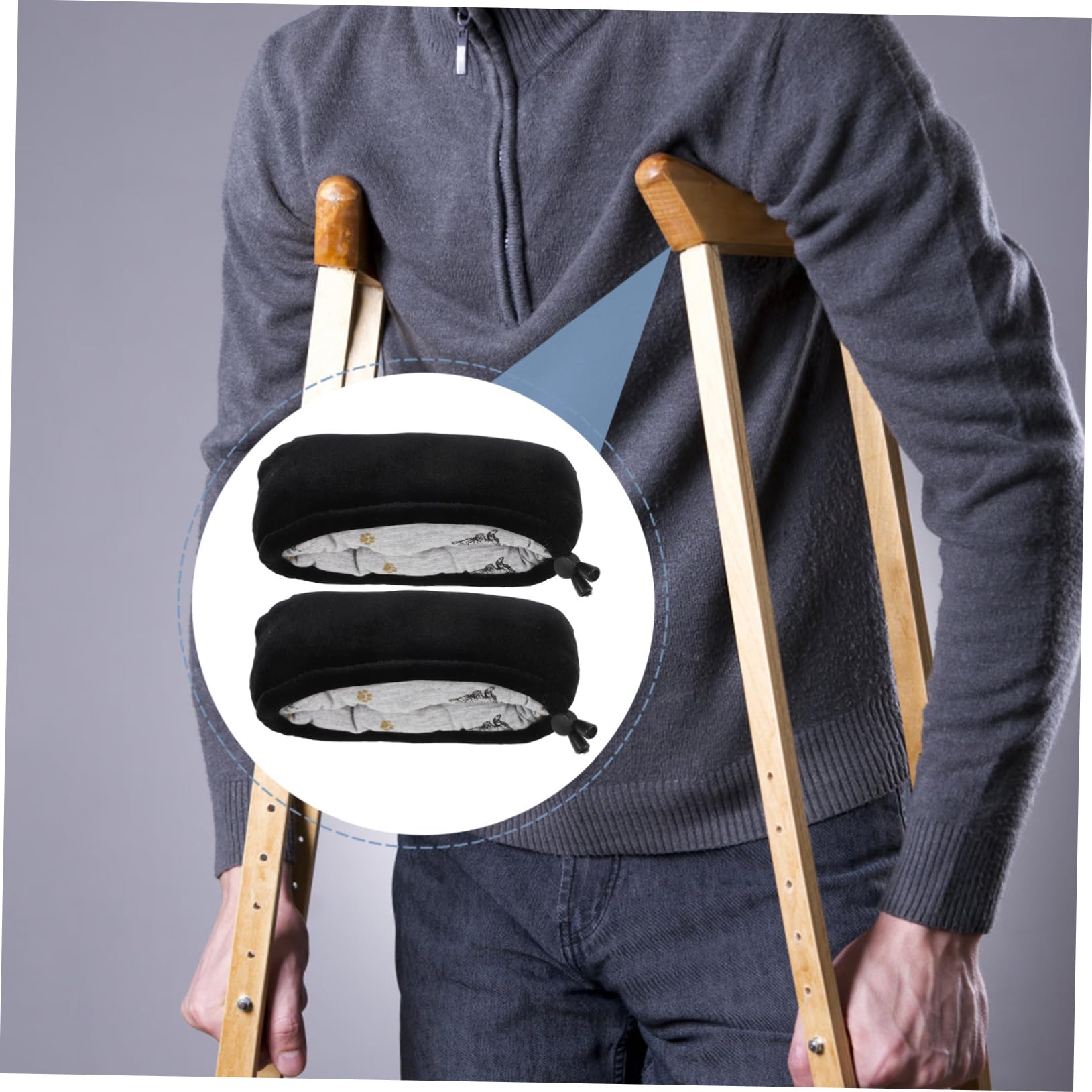 IWOWHERO Thickened Crutch Cover Underarm Accessory Soft and Comfortable Pad Reusable Easy to Fit Daily Use