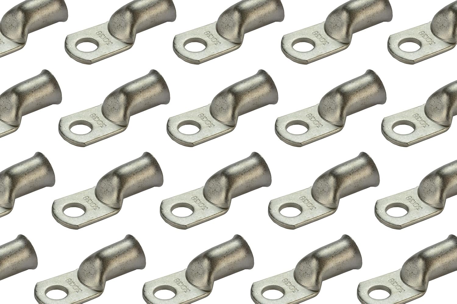 TEMCo 50 Pack Tinned Copper Welding Battery Cable Ends 3/0 AWG