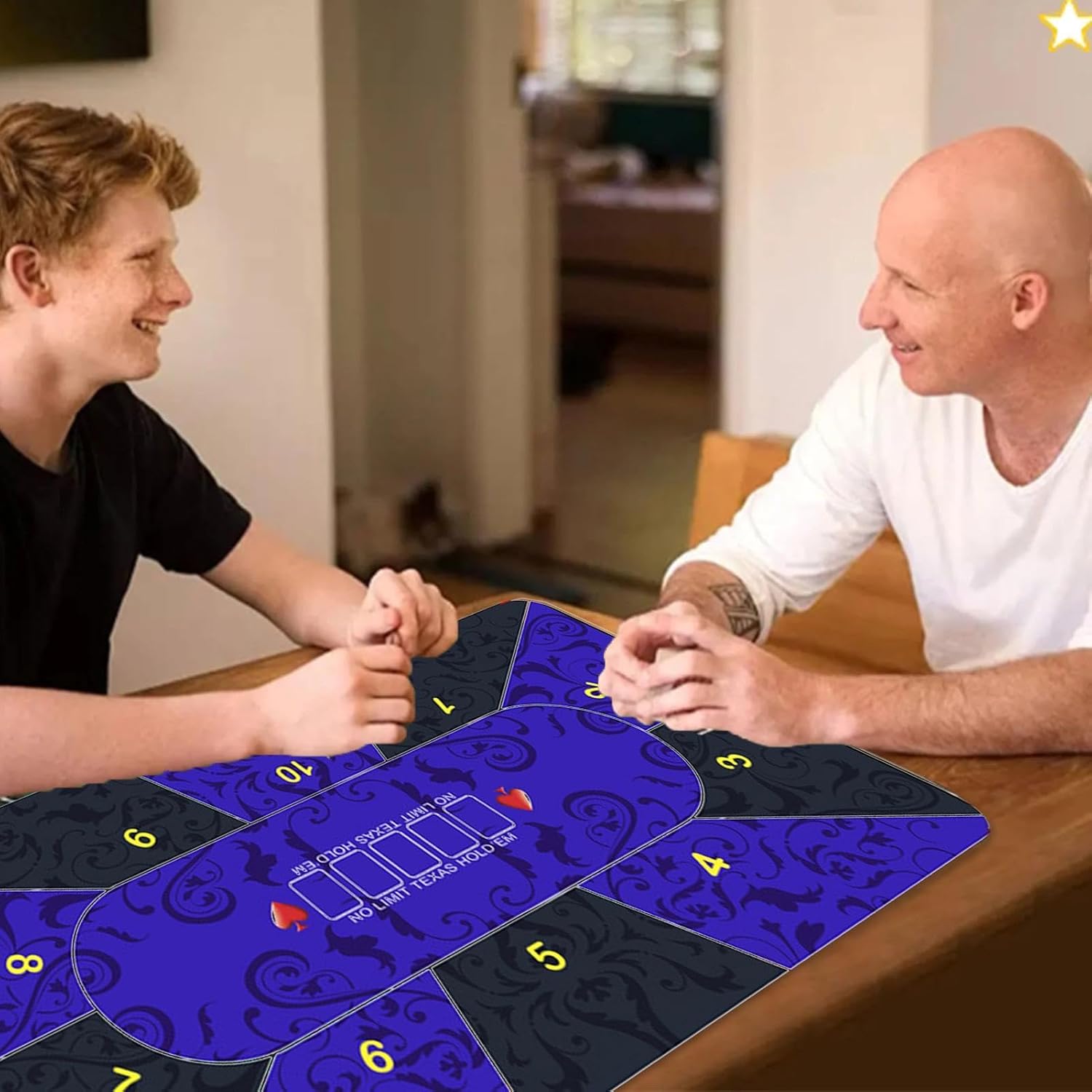 Obrus pokerowy obrus Texas Holdem mata do pokera 120x60 cm mata antypoślizgowa mata na stół na imprezę imprezę tematyczną wieczór