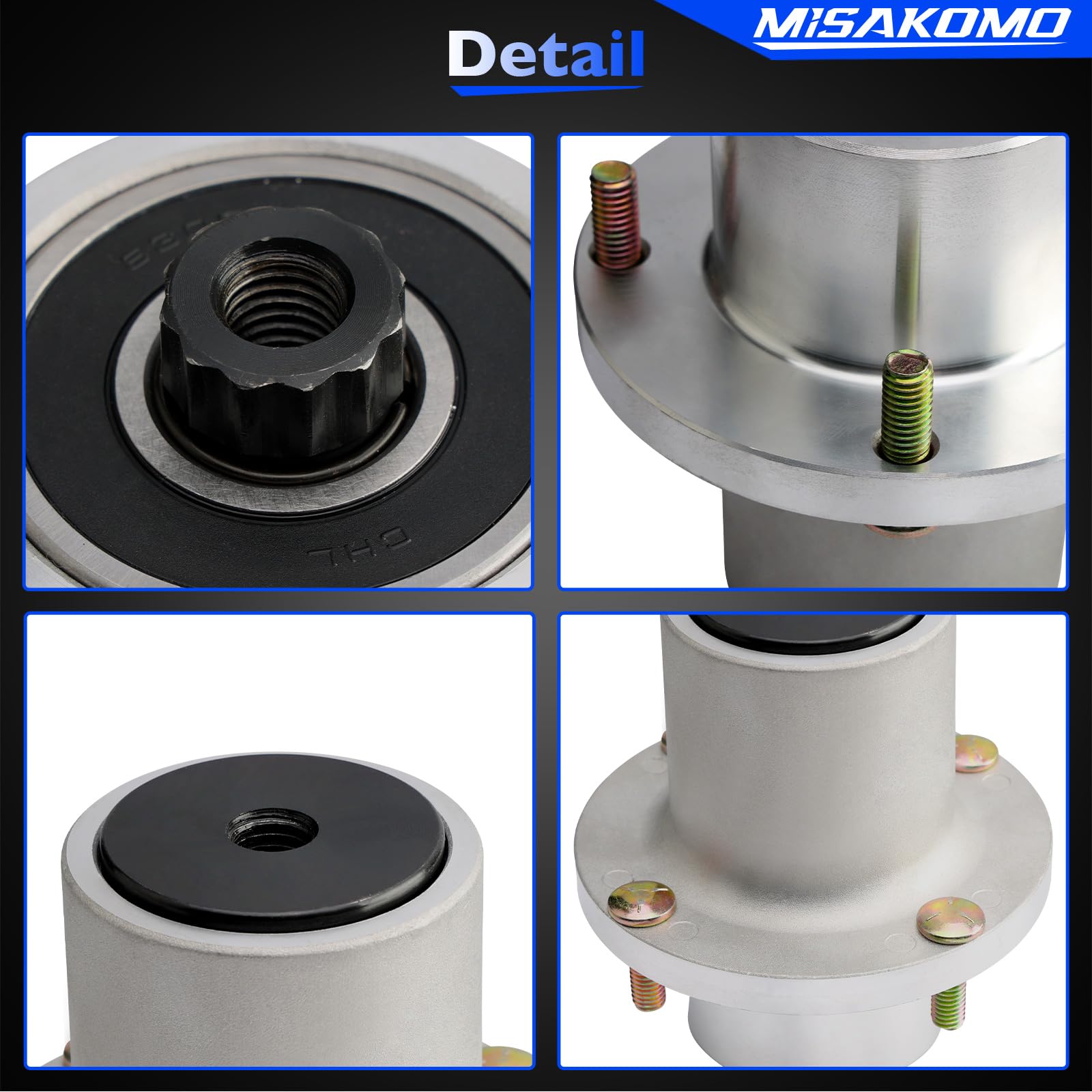 2 piezas de husillo de hoja de cubierta para cortacésped compatible con Hustler Fastrak SD SDX Raptor SDX 48, 54 y 60 pulgadas, repuesto # 125981 605380