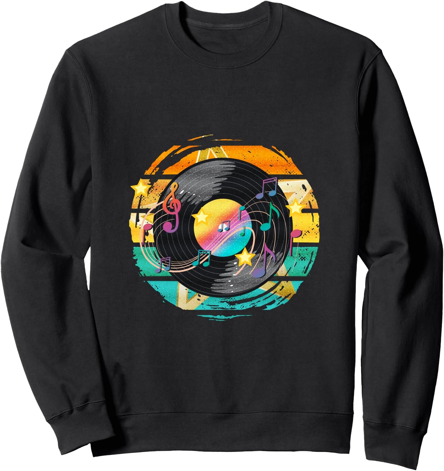 音楽好き、ビンテージ、グラフィック、ビニールレコードアルバム トレーナー