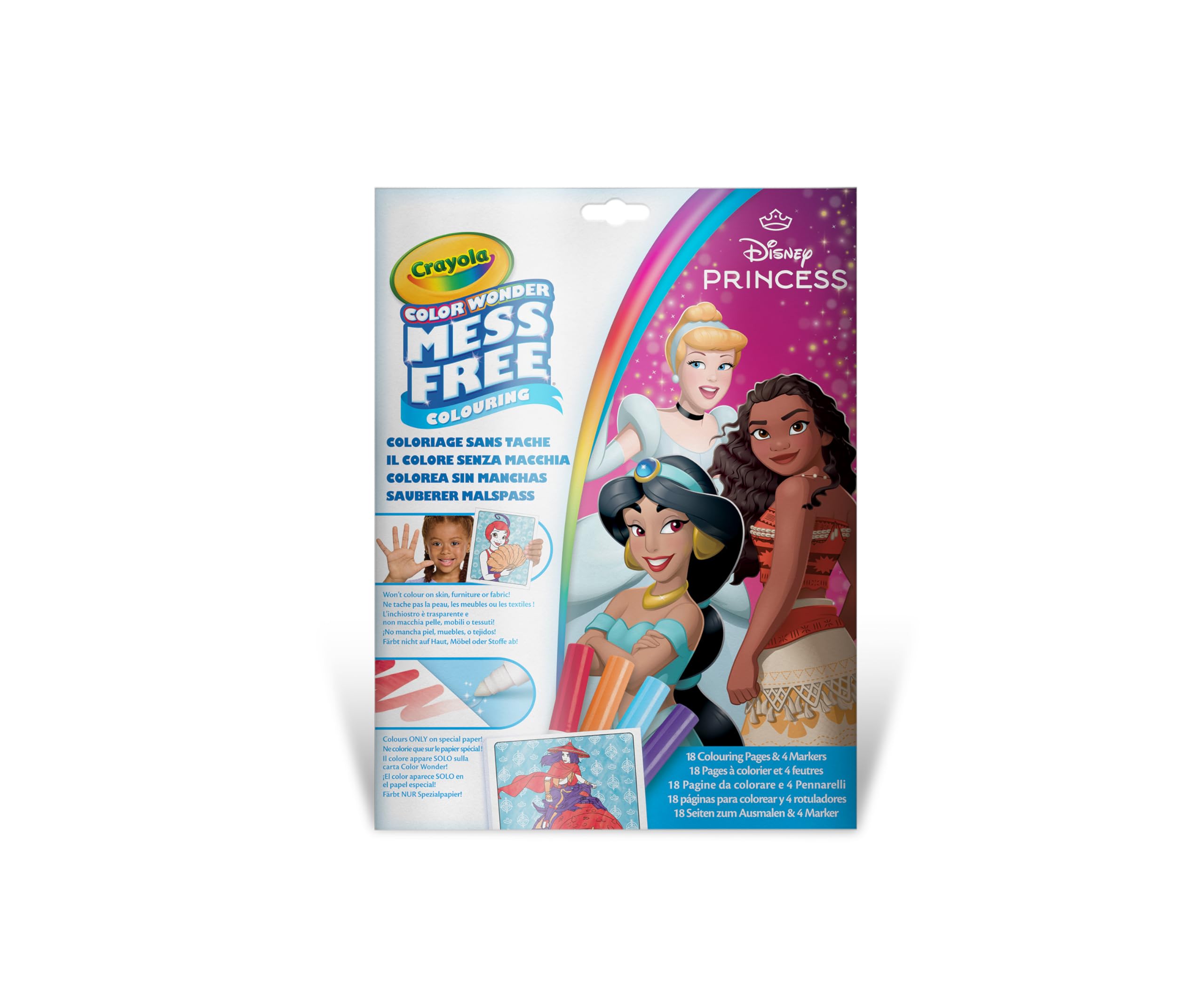 Crayola - Color Wonder Bez Plam, Zestaw do Kolorowania Księżniczki Disneya, 22 Elementy, 75-2813