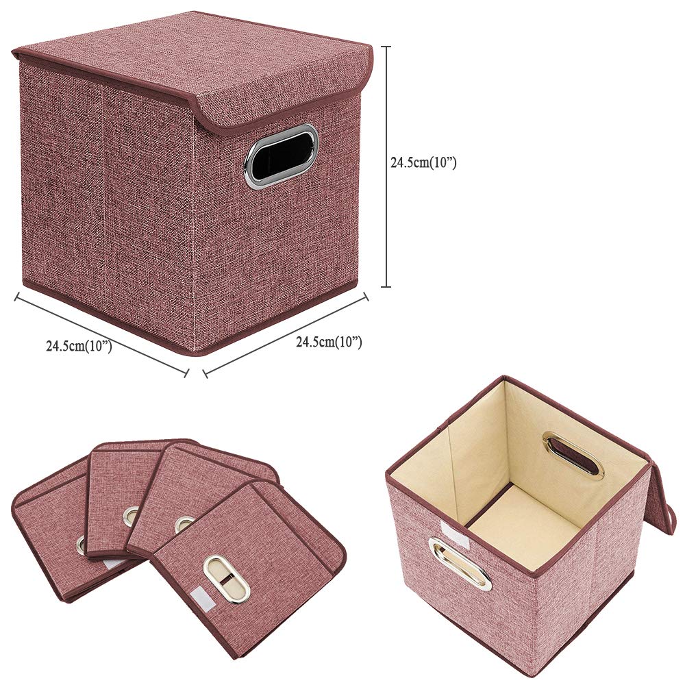 Set di 4 contenitori pieghevoli in tessuto di lino con coperchio, pieghevoli, 10 x 10 x 10 cm, SB1001RED, Sandali Adventure Seeker, punta chiusa - T - Bambini