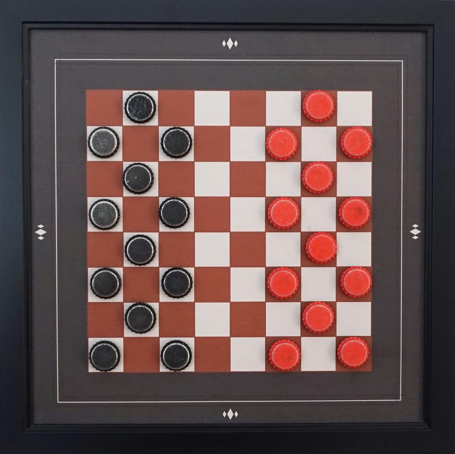 Magnetic Canvas Game Set. Chess/Checkers/Backgammon/TIC TAC Toe. Decrotive Game Sets use an mounting System That Gives Easy Access to Them. (Modern)