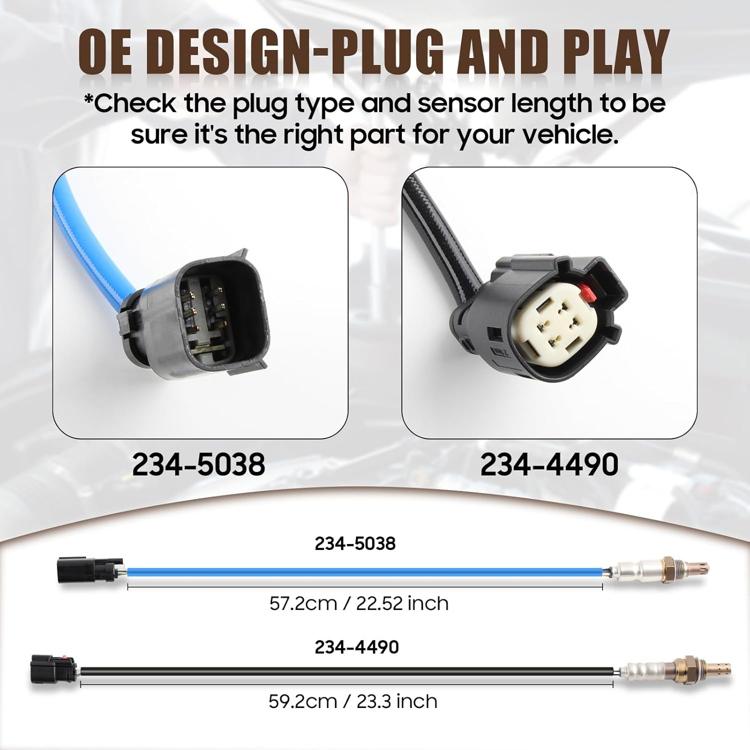 4Pcs Upstream and Downstream Oxygen O2 Sensor for Edge 3.7L 3.5L 11-14,Explorer 3.5L 11-15,F-150 3.7L 11-14,Escape 3.0L 10-12,Fusion 3.0L 10-12,CX-9 3.7L 11-15,.OE#234-5038 234-4490
