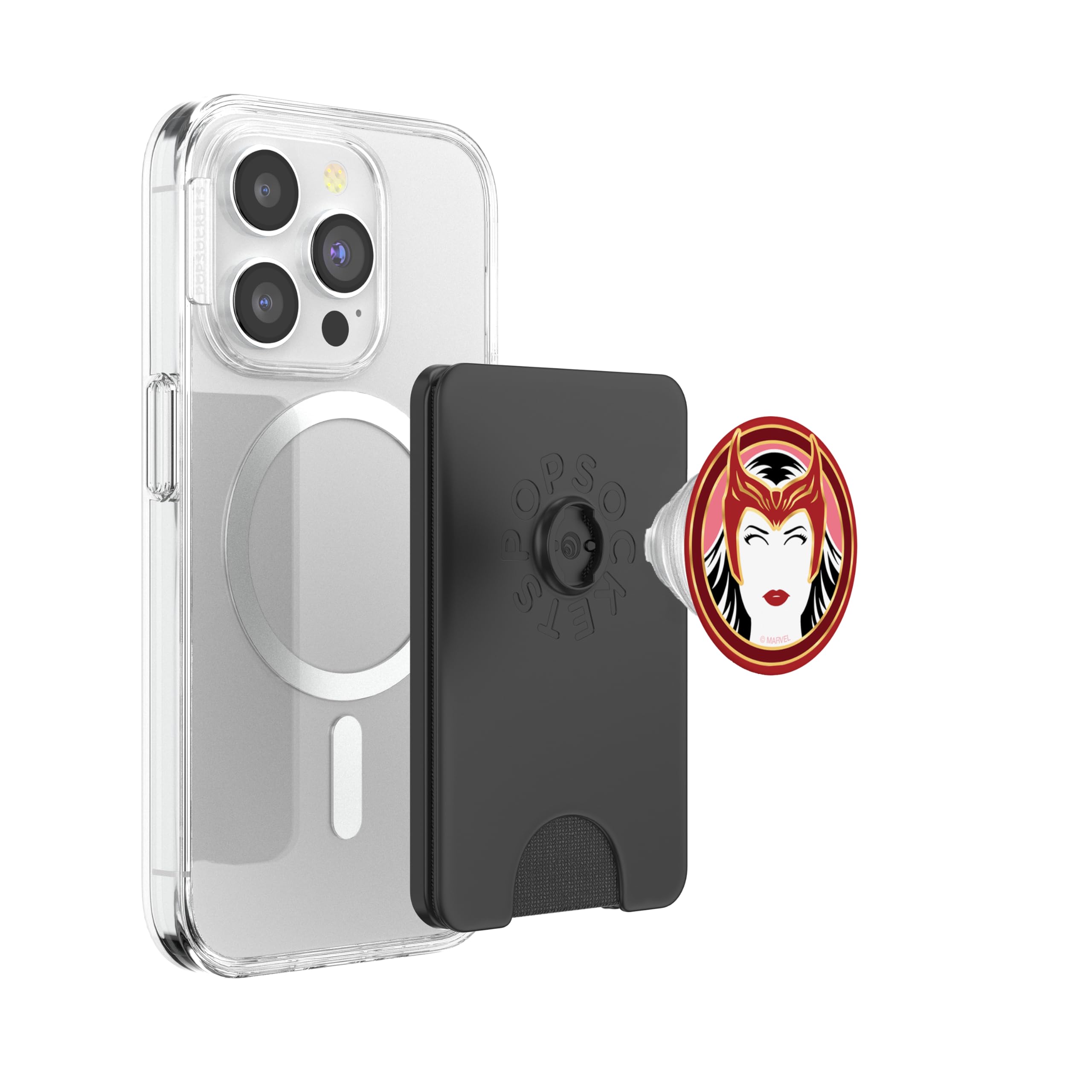 Marvel WandaVision Wanda Maximoff Scarlet Witch PopSockets PopWallet for MagSafe, Black - Image 3
