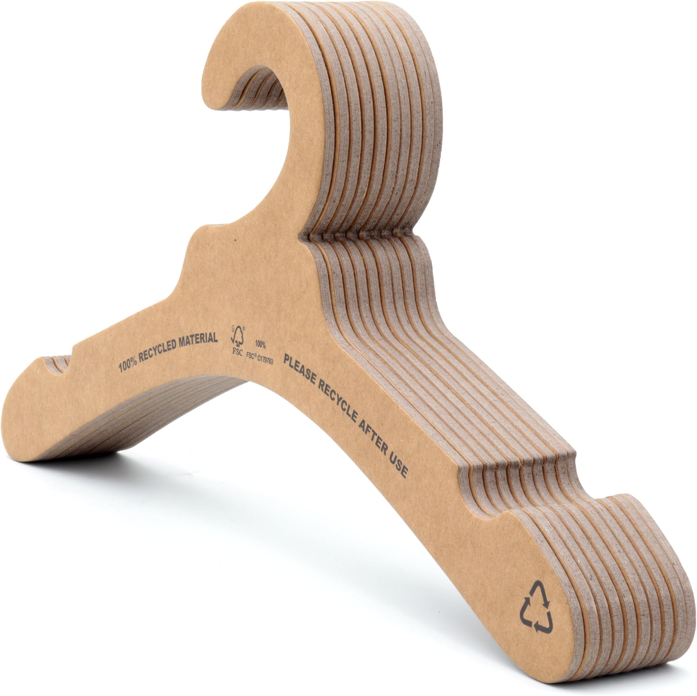 The Hanger Store 20 Paper Fibreboard Kids Hangers, Eco Friendly and Recyclable