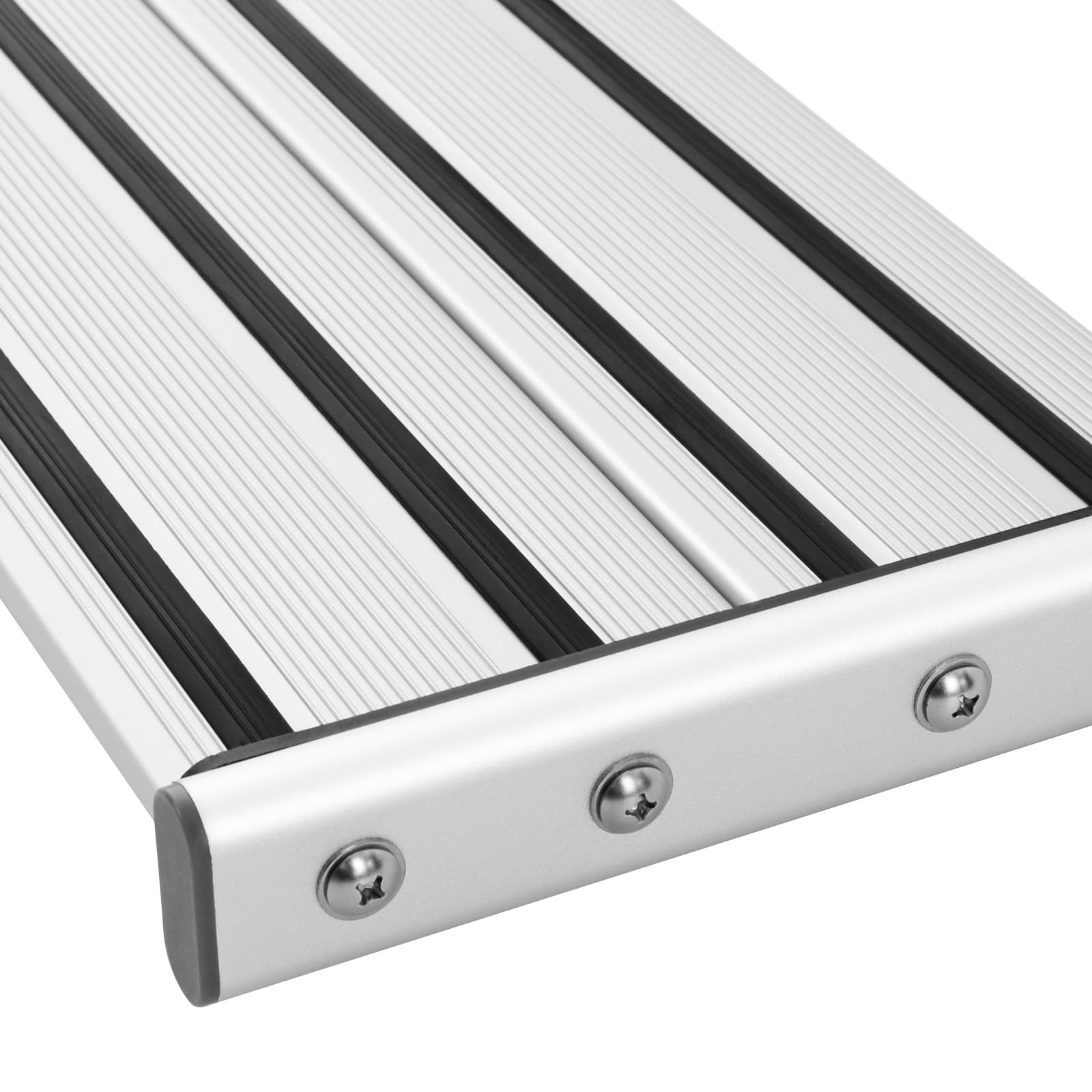 Peldaños de aluminio para autocaravana con tiras antideslizantes, escalones manuales para montaje en autocaravanas, con una capacidad de carga de 150 kg, peldaños plegables