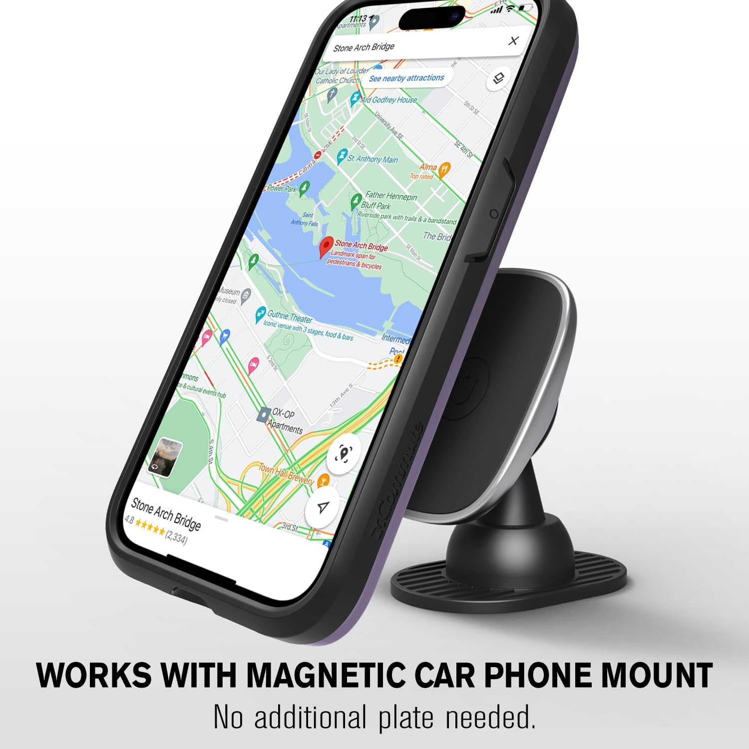 VENA vCommute for iPhone 15 Pro Wallet Case, [Military Grade Drop Protection] Flip Leather Cover Card Slot Holder with Kickstand - Purple - Image 7