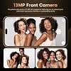 TryFirst Smartphone 4G desbloqueado, pantalla HD INCELL de 6.6 pulgadas, 4GB RAM 32GB ROM expandible a 256GB, Android 12.0, cámaras 13MP+16MP, batería 5000mAh, Face ID, Tipo‑C, OTG (naranja) 7