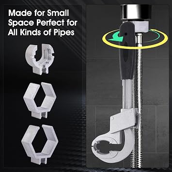 Adjustable Wrench, 80mm Adjustable Spanner Set, Wide Jaw Large Plumbing Spanner Tools, Multifunctional Sink Spanner with Box for Bathroom Kitchen Sink, Valves, Pipes, Faucets, Shower Heads