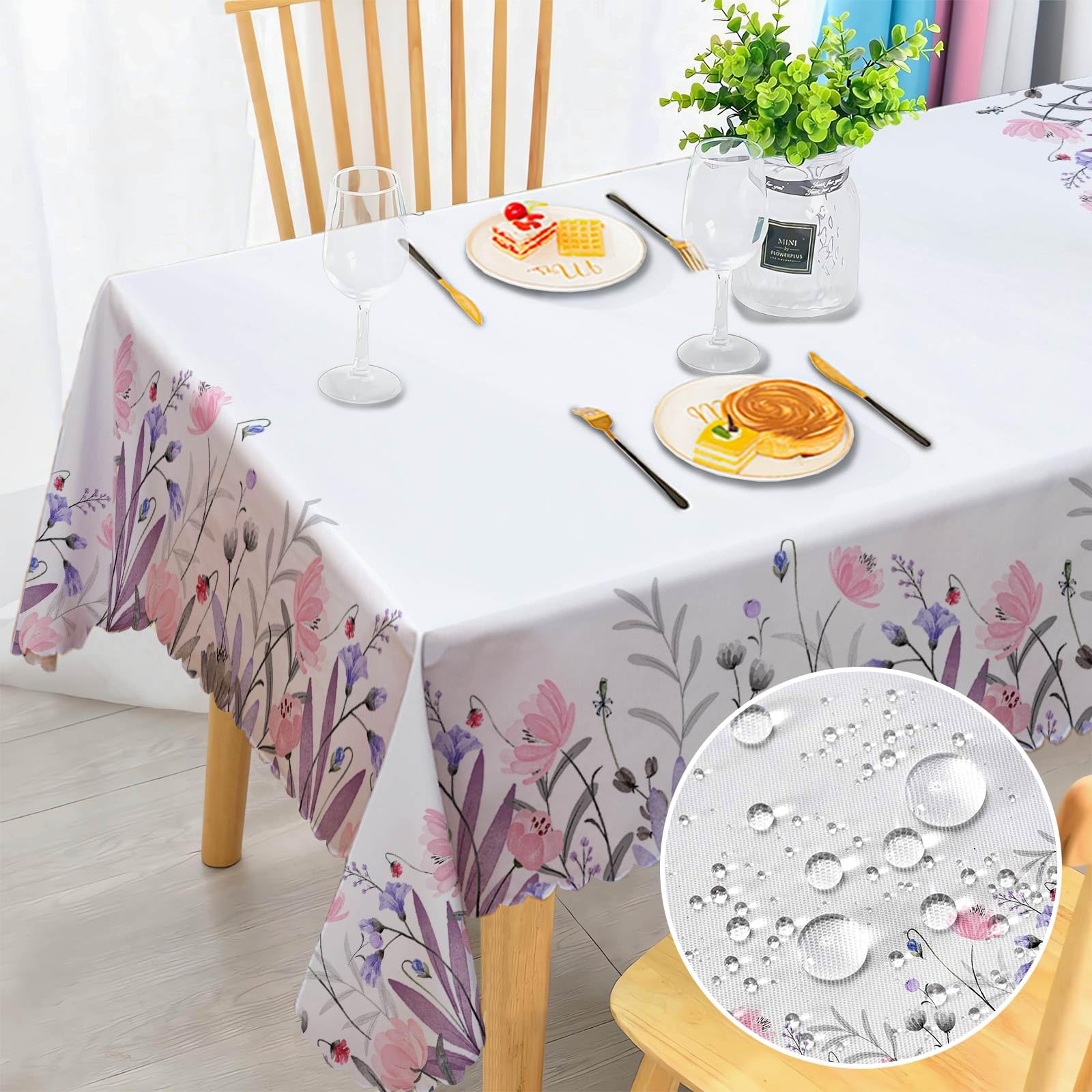 Table Cloth Rectangular, Wipeable Tablecloths