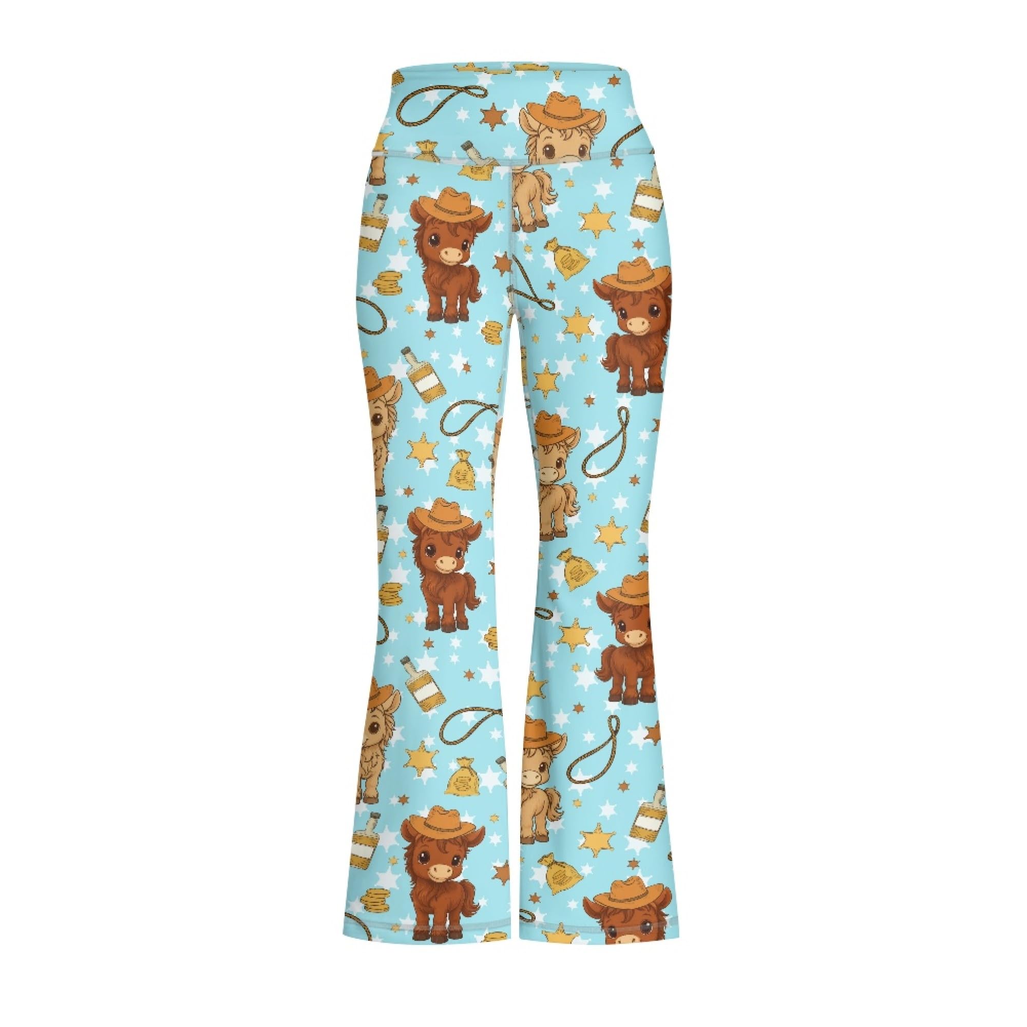Pantalones de campana de iris de pez modernos de vestir con tiro alto 6