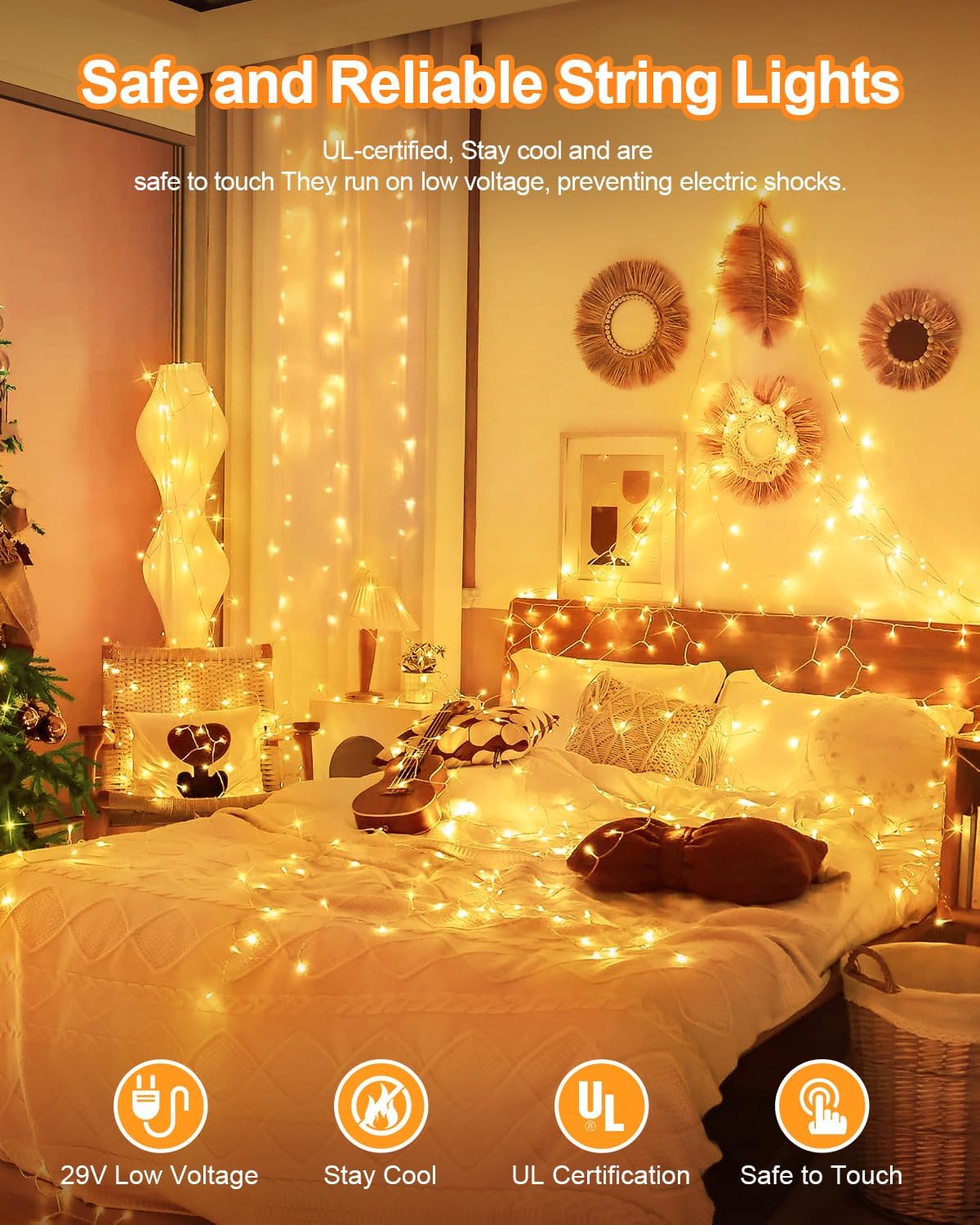 355FT 900LED Christmas Lights, Extra Long Outdoor String Lights Waterproof, Timer & Memory, 8 Modes Dimmable Plug in Fairy for Classroom Outside Tree Wedding Patry Warm White