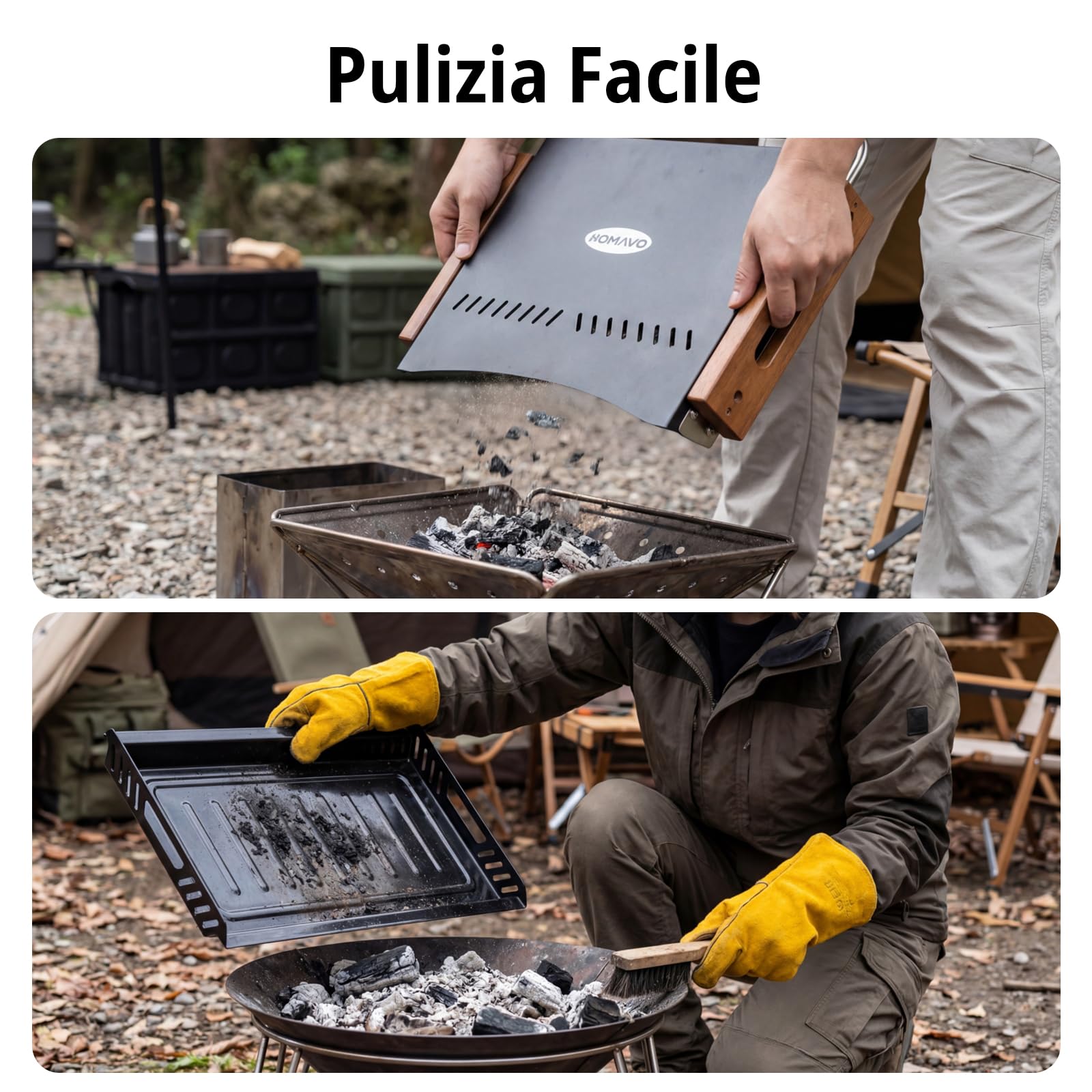 Barbecue a carbonella portatile con set utensili, griglia pieghevole 38,15 x 20,95 cm, montaggio senza attrezzi, regolabile 2 livelli, ideale balcone campeggio giardino