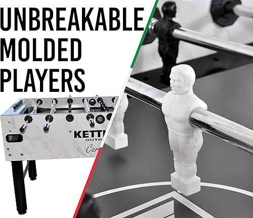 Miniatura 4 de KETTLER Carrara - Mesa de fútbol para exteriores con rotación de portero de 360 grados, 5 bolas de resina, 5 bolas de corcho y cubierta de