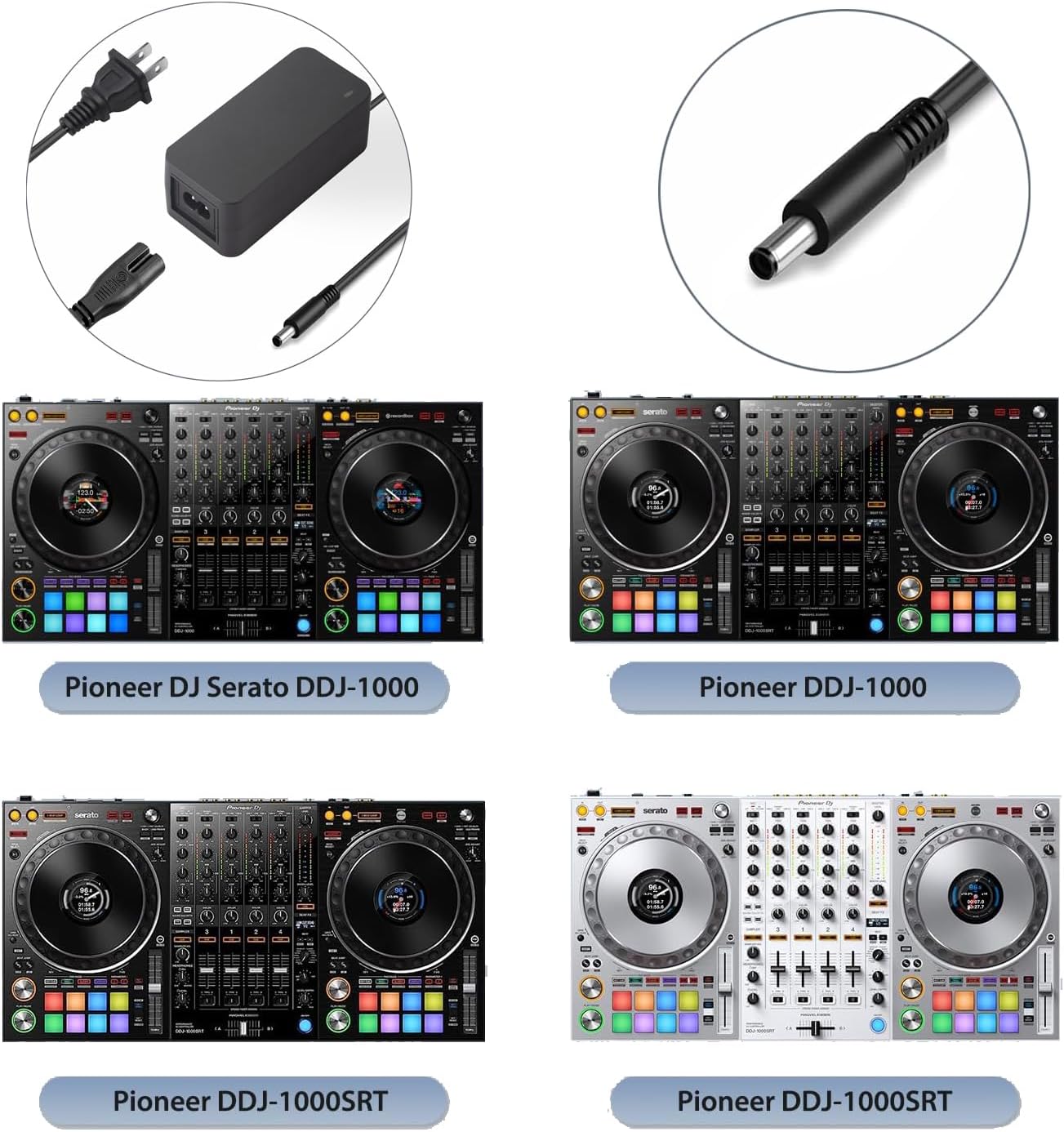 12V 3A AC DC Adapter for Pioneer DDJ-FLX10 DDJ-1000 DDJ-1000SRT DDJ-1000SRTW TSP-16 XDJ-RR 4-Channel Professional DJ Controller UNI336-1230 XDJ-700 XDJ-800 DDJ-SR2 DWR1599 Power Supply Charger