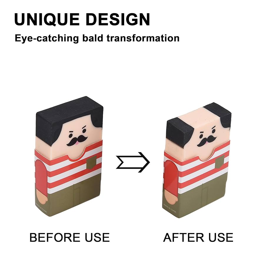 Amazon | HILAZA ハゲガイ消しゴム 8個セット ハゲになる