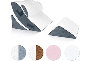 Lunix Replacement Cover for LX5 4pcs Wedge Pillow Set - White/Navy Tummy Tuck Pillow