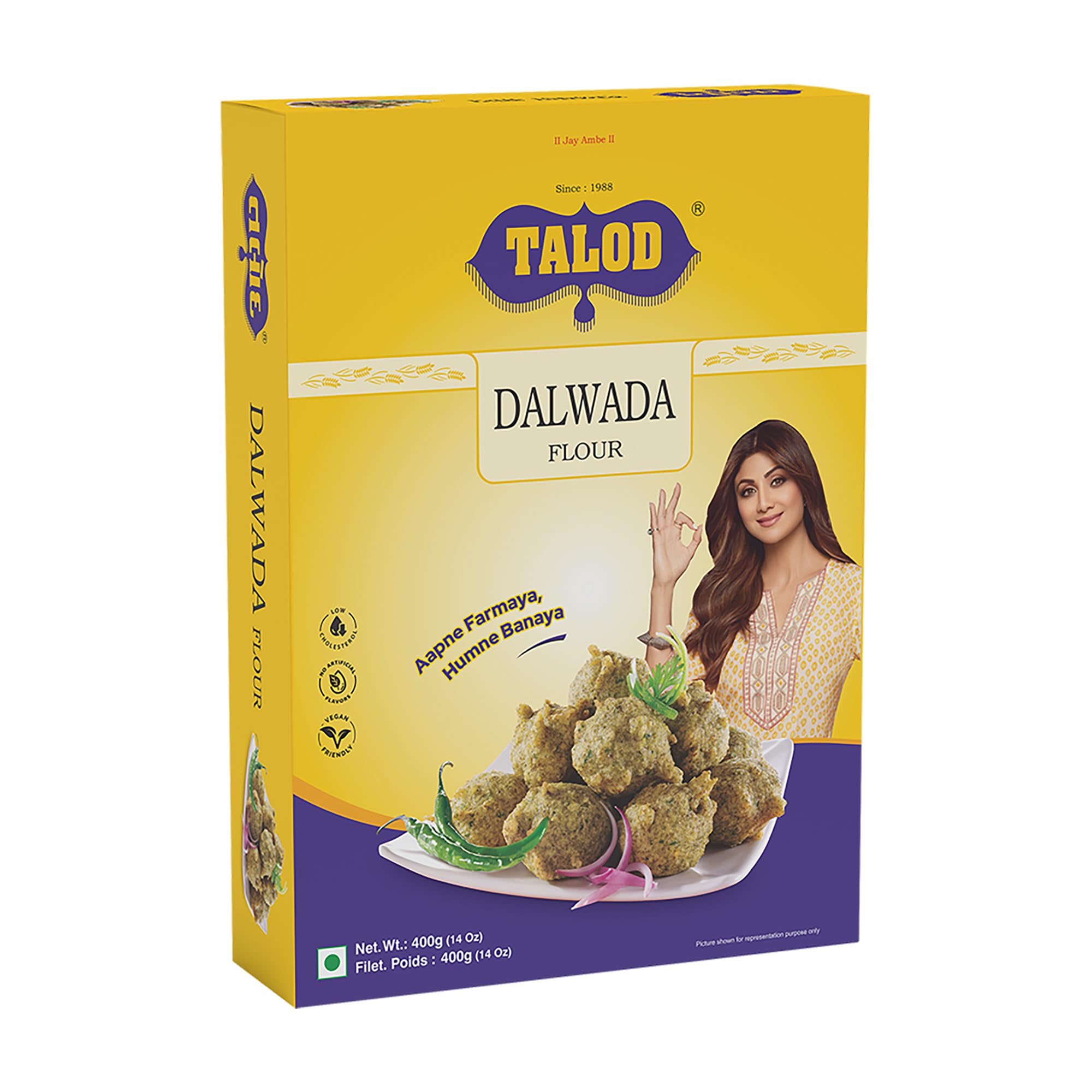 Talod Instant Mix Dalwada Flour (Pack of 2 * 400 g) | 100% Vegetarian, Wheat Gluten Free, Vegan Friendly, No Preservative, No Artificial Flavours, No Artificial Colors, No MSG (B0CCJWF8WJ) Amazon Price History, Amazon Price Tracker