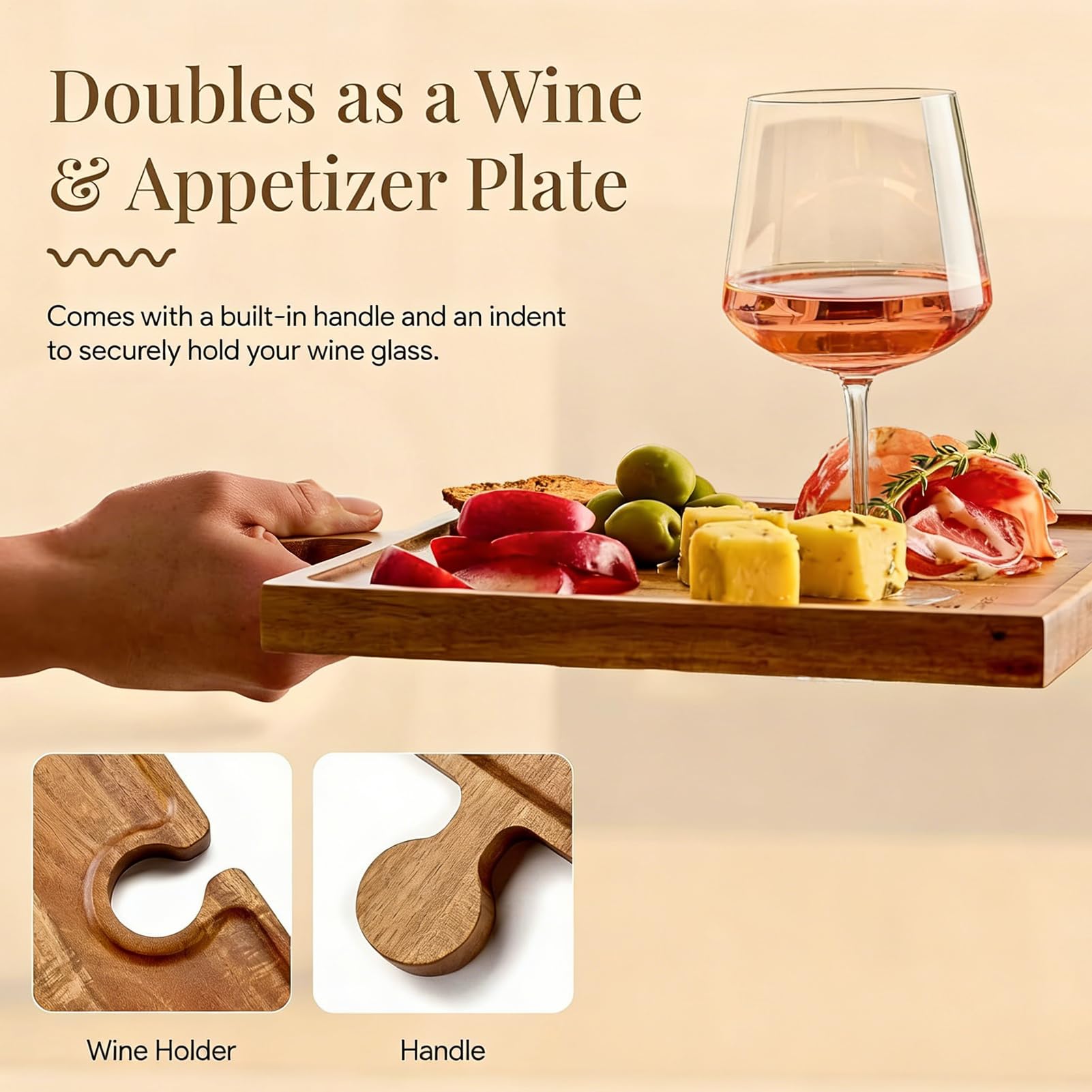 Tabla De Embutidos Bandeja De Madera Para Alimentos | Set De Puzzle Para Tabla De Embutidos Para Fiambres Carne Pan Fruta Frutos Secos Reuniones