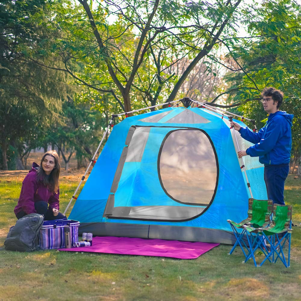 KAZOO Family Camping Tent Large Waterproof Pop Up Tents 4/6 Person Room