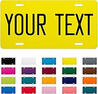 Vista 15 de Excelmark Vanity - Placa de matrícula personalizada para exhibiciones de automóviles, placa de aluminio personalizada (negro)