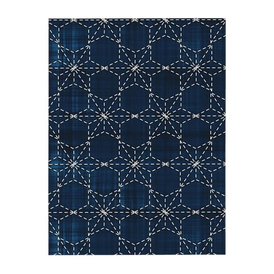 刺し子　テーブルクロス 六角形模様 濃紺 実用小物 | 刺し子 | 商品紹介 | 手芸のオリムパス