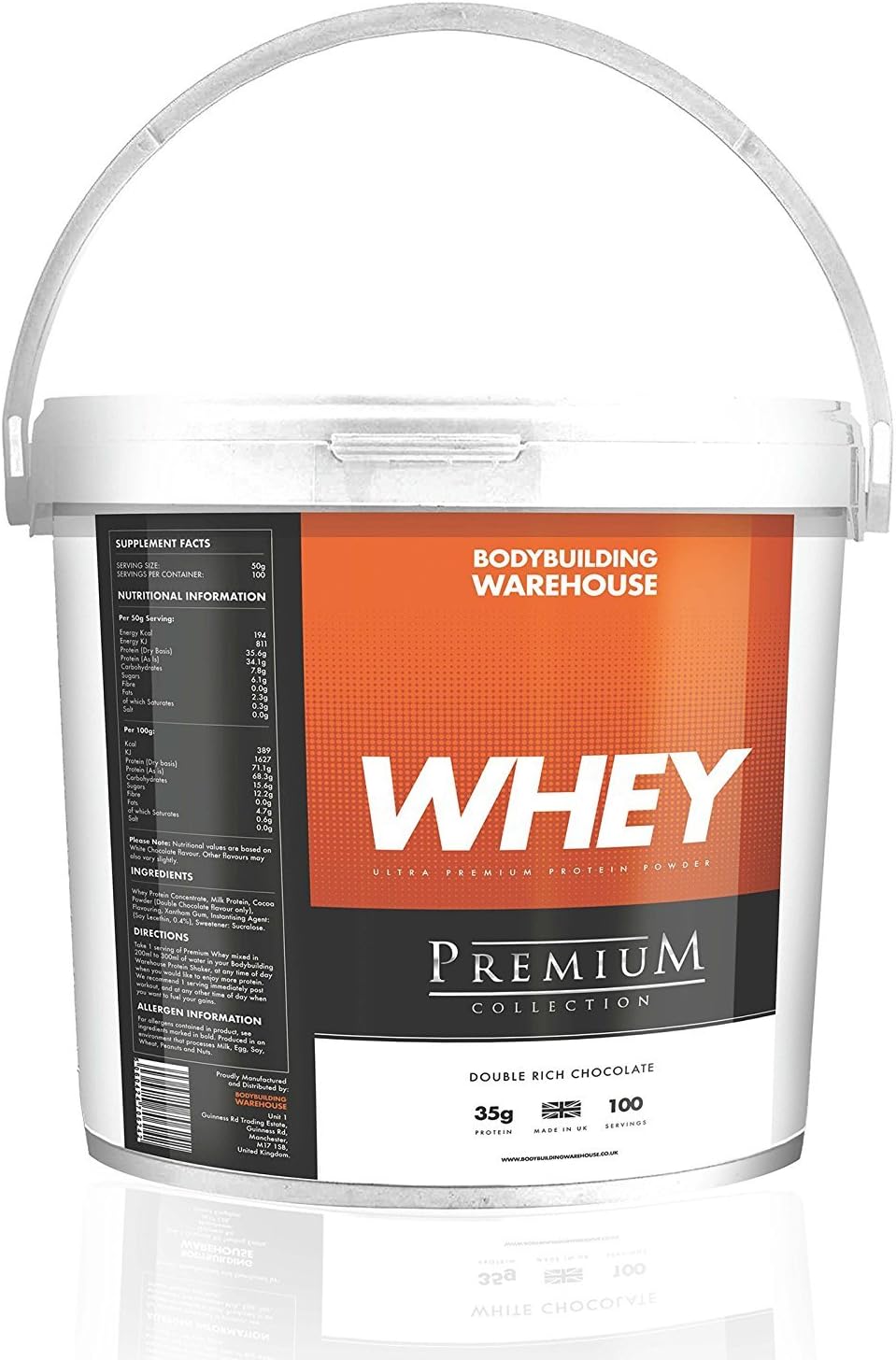 Bodybuilding Warehouse, Premium Whey Protein Powder 4.5kg (Delicious
