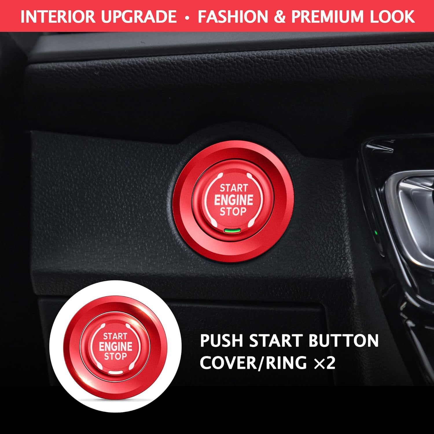7PCS Aluminum Alloy Knob Cover Trim Set (Red) - Interior Upgrade Accessories, Control Knob Caps for Enhanced Grip, Compatible with 2024-2026 Chevy Traverse