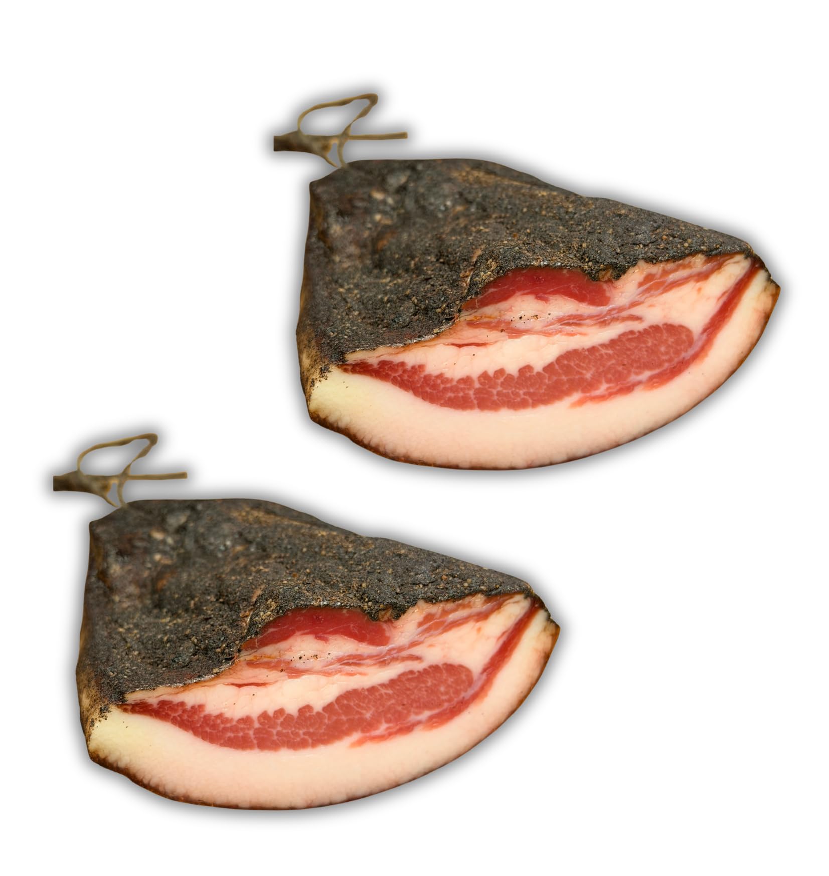 Machegusto!® 2 x Guanciale Affiné 600g (1,2 kg) – Guanciale Italien de Porc – Idéal pour Carbonara, Amatriciana et Gricia – Produit Artisanal 2 x600g (1,2 kg)
