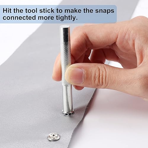 Miniatura 4 de Yofuly Juego de 400 juegos de herramientas de cierre a presión, botones de metal de 0.374 in con alicates de cierre para ropa, costura y