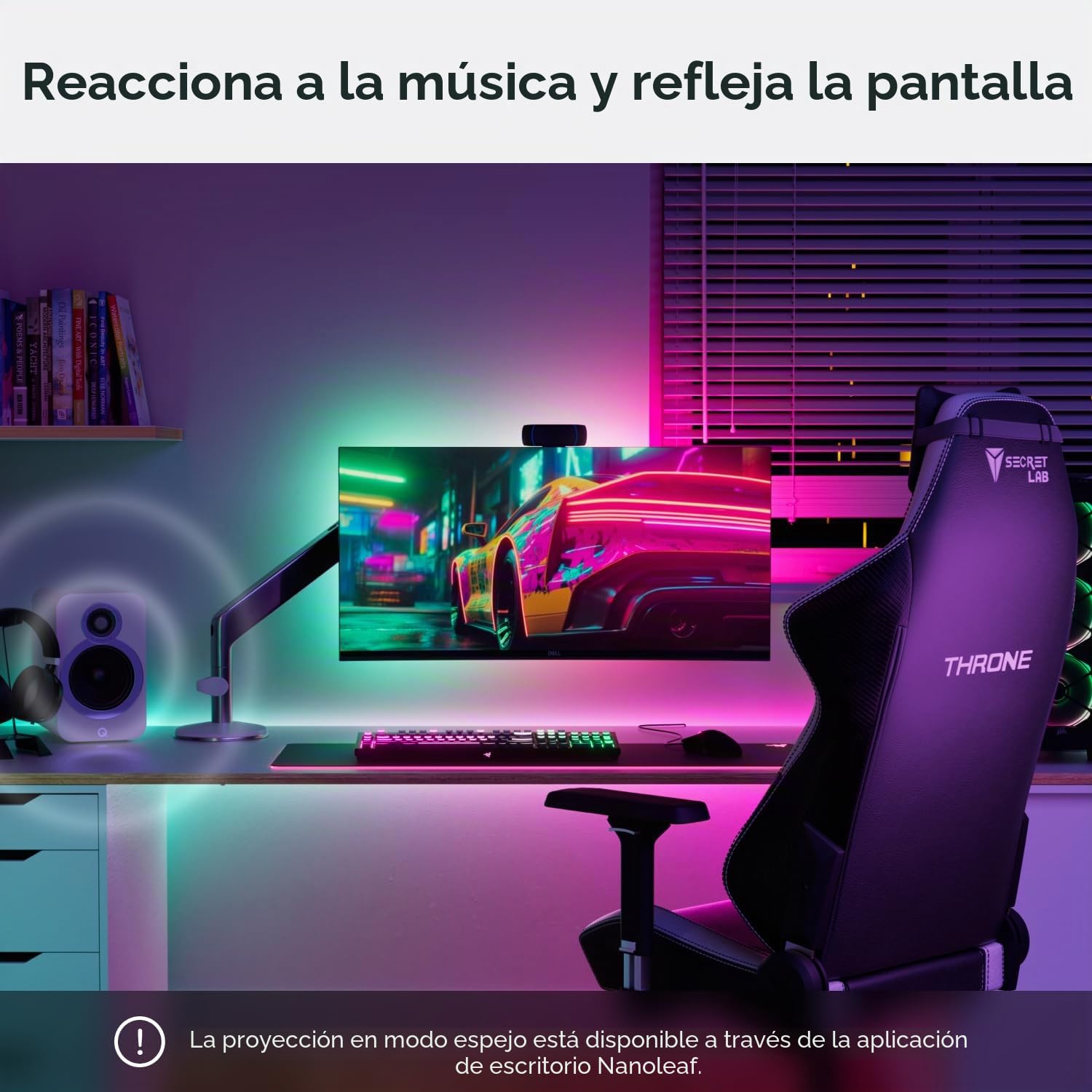 Nanoleaf Luces LED Gradientes 5M Matter Wi-Fi - Smart Sincroniza Música y Pantalla, 300 Direccionables LEDs RGB IC, Tira Recortable, App y Voz Control (Alexa Apple Google Home) Sala Fiesta Gaming