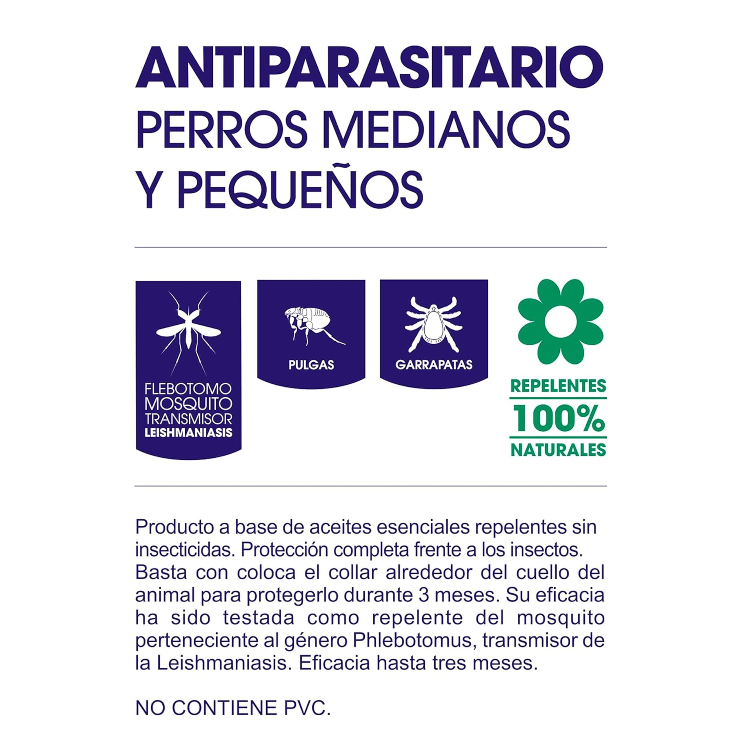 Zotal Parasital Collar Antiparasitario - 60 cm - para Perros Medianos y Pequeños (Menos de 25 Kg) - Protección de hasta 4 Meses - Repele Natural contra Mosquitos, Pulgas y Garrapatas — view 3