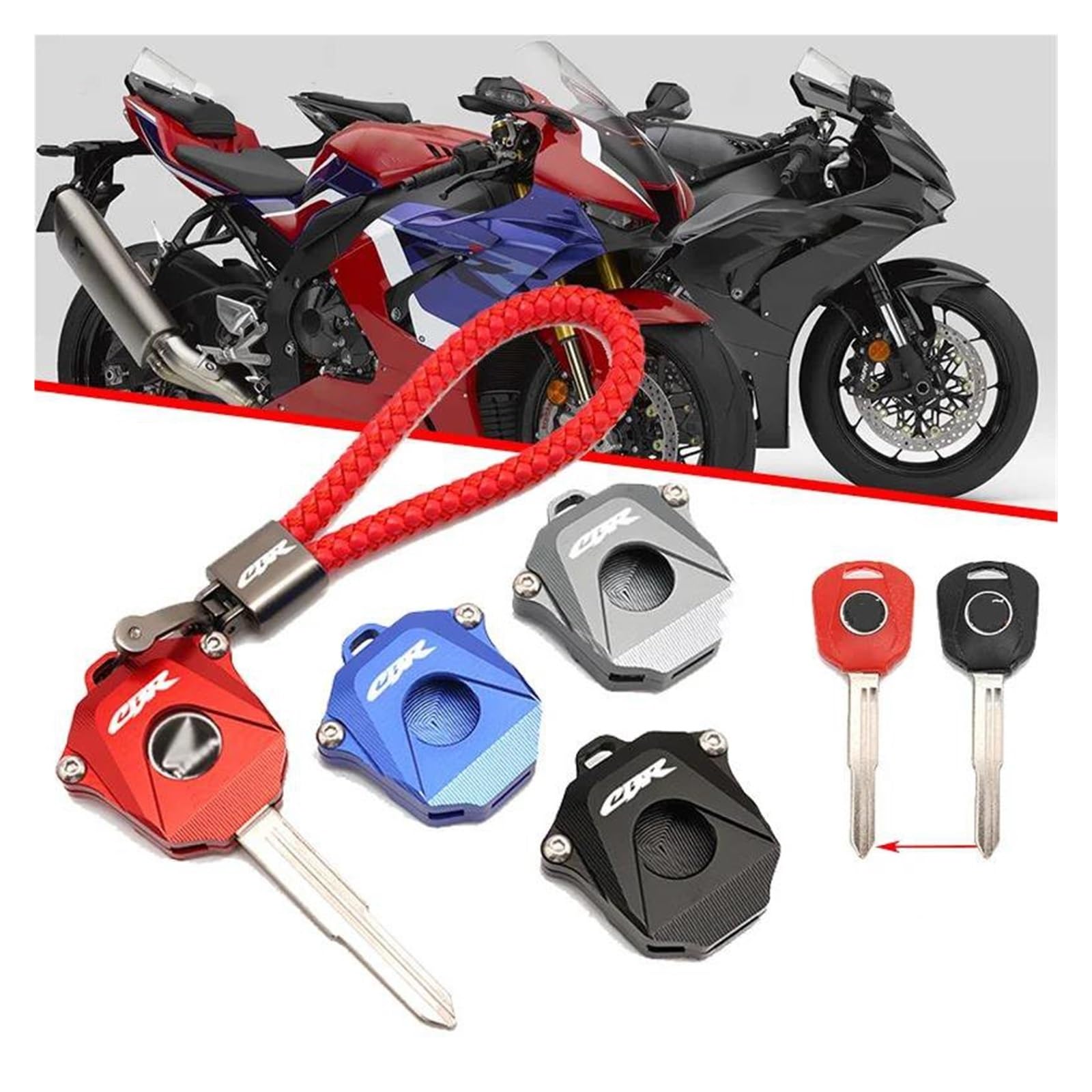 Schlüsselgehäuse für Motorräder Für CBR1000rr CBR600RR CBR900RR F4 F5 Moto Zubehör Schlüssel Abdeckung Schlüsselbund Schlüsselbund Shell Fall Schutz