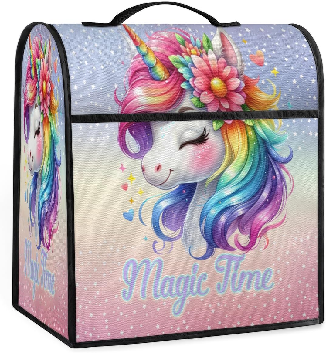 cfpolar Kitchen Aid Mixer Cover Compatible with 6-8 Quarts Unicorn Rainbow Animal Stand Mixer Cover Kitchen Aid Mixers Accessories Appliance Organizer Bag Dust Covers with Zipper Pocket